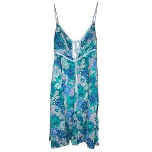 Free People Dream Weaver Maxi Dress Teal Combo Size XL